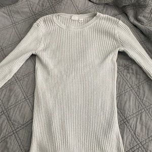 Sweater white with white glitter size XXXS
